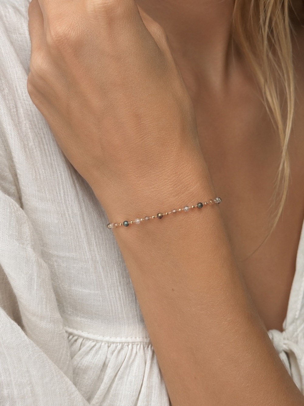 Handmade 🪡 🧵 Beaded Stainless Steel Bracelet